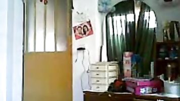 Horny aunty kissed and boobies fondled by young lover who then pulls down her panty to fuck her in standing position.