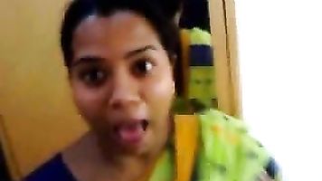 Bhabhi changing her blouse and peticot in bedroom which hubby is filming her and asking her to give some sexy poses.