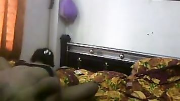 Sexy girl wearing clothes after sex with boyfriend