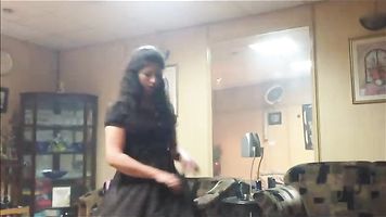 Seductive Pakistani housewife dancing in two piece in front of her hubby and get recorded.