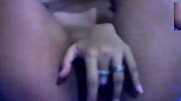 Mallu girl from Kerala naked in bed caresses her body fondles her lovely tits and fingers pussy during sex foreplay on live sex cam show!.