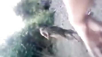 Public Full Nude River Bath.