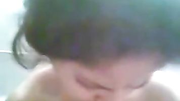 Indian chick with large melons riding cock.