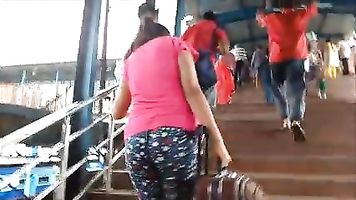 Indian huge butt in tights