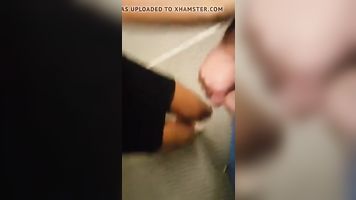 Paki blows white dick in the bathroom