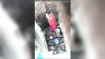 Caught my neighbour bhabhi bathing