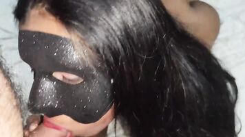 Ebony Skin Tamil Giving Oral