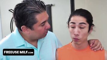 Lucky Boy Finds Out He Is And Can Take Advantage Of His Huge Boobed Stepmom Any Time He Wants