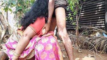 Aunty was looking for something in the garden and I had sex with her