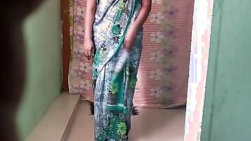 Green saree